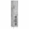 Stylish Highboard Concrete Grey - 34.5x34x180 cm