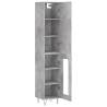 Stylish Highboard Concrete Grey - 34.5x34x180 cm