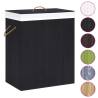 Bamboo Laundry Basket Black 83L | Stylish & Functional Design