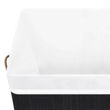 Bamboo Laundry Basket Black 83L | Stylish & Functional Design