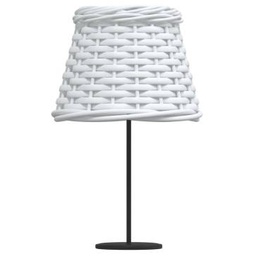 Charming White Wicker Lamp Shade Ø15x12 cm - Stylish Home Decor