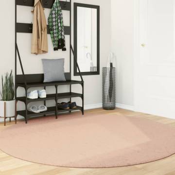 HUARTE Blush Short Pile Rug Ø 200 cm - Soft & Washable