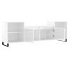 Stylish High Gloss White TV Cabinet - 160x35x55 cm