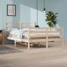 Bed Frame Solid Wood Pine 140x200 cm Colour natural Size 140 x 200 cm 