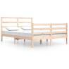 Solid Wood Pine Bed Frame 140x200 cm - Timeless Design