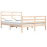 Solid Wood Pine Bed Frame 140x200 cm - Timeless Design