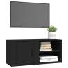 Stylish Black TV Cabinets - Set of 2 | 80x31.5x36 cm