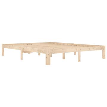 Solid Wood Pine Bed Frame 160x200 cm - Modern Bedroom Style