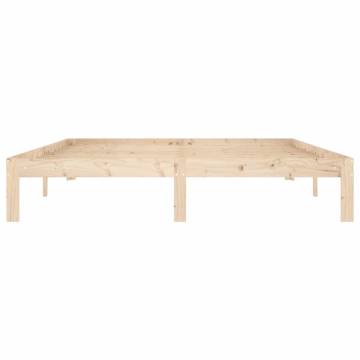 Solid Wood Pine Bed Frame 160x200 cm - Modern Bedroom Style