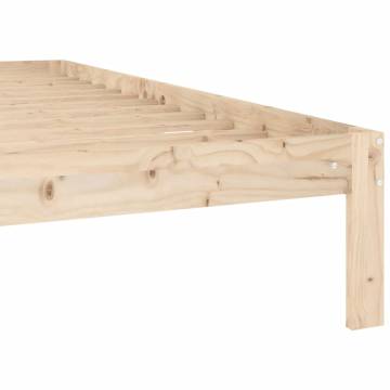 Solid Wood Pine Bed Frame 160x200 cm - Modern Bedroom Style