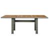 Light Grey Rattan Garden Table - Modern Acacia Wood Design