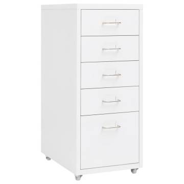 Mobile File Cabinet White 28x41x69 cm - Durable Storage