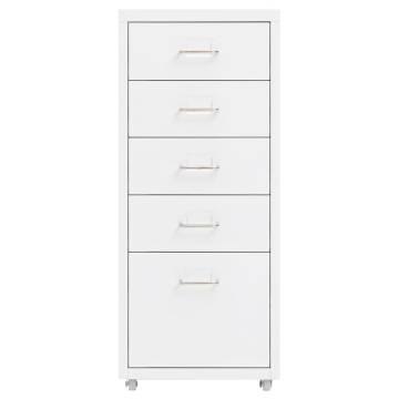 Mobile File Cabinet White 28x41x69 cm - Durable Storage