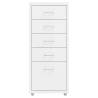 Mobile File Cabinet White 28x41x69 cm - Durable Storage