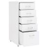 Mobile File Cabinet White 28x41x69 cm - Durable Storage