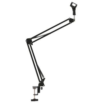 Table Mounted Microphone Stand - Durable Black Steel Design