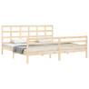 Solid Wood Bed Frame with Headboard 200x200 cm | HipoMarket