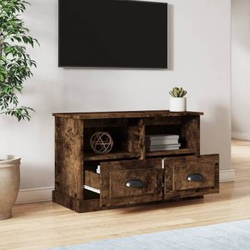 Stylish Smoked Oak TV Cabinet - 80x35x50 cm | Hipo Market