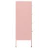 Stylish Pink Chest of Drawers - 80x35x101.5 cm Steel