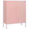 Stylish Pink Chest of Drawers - 80x35x101.5 cm Steel