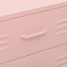 Stylish Pink Chest of Drawers - 80x35x101.5 cm Steel