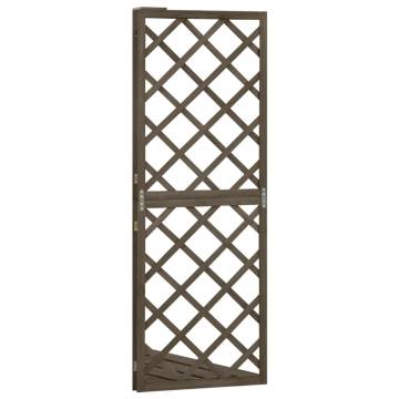 Corner Trellis Grey 50x50x145 cm - Solid Fir Wood Support