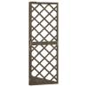 Corner Trellis Grey 50x50x145 cm - Solid Fir Wood Support