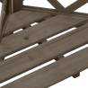 Corner Trellis Grey 50x50x145 cm - Solid Fir Wood Support