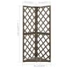 Corner Trellis Grey 50x50x145 cm - Solid Fir Wood Support