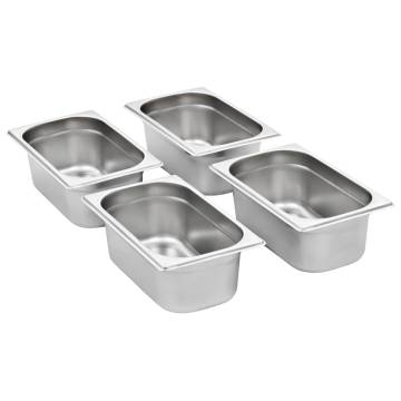 Gastronorm Containers 8 pcs GN 1/4 Stainless Steel – Hipomarket