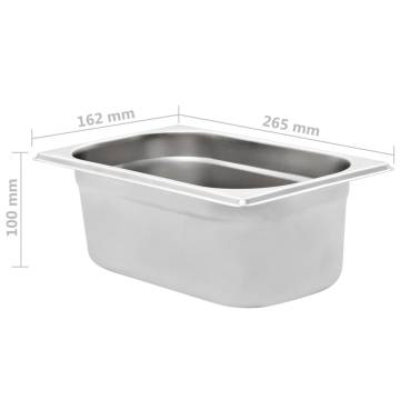 Gastronorm Containers 8 pcs GN 1/4 Stainless Steel – Hipomarket