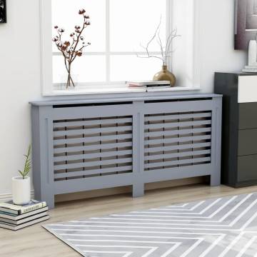 Stylish Anthracite Radiator Cover - 172x19x81.5 cm MDF