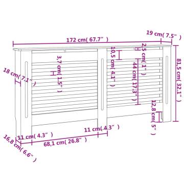 Stylish Anthracite Radiator Cover - 172x19x81.5 cm MDF