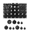 100 Piece Christmas Ball Set Black Colour black Quantity in Package 100 