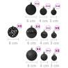 100 Piece Black Christmas Ball Set - Perfect Festive Decor