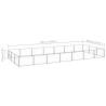 Durable Dog Kennel Silver 21 m² Steel Outdoor Cage