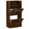 Shoe Cabinet Smoked Oak - Space-Saving Storage Solution