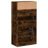 Shoe Cabinet Smoked Oak - Space-Saving Storage Solution