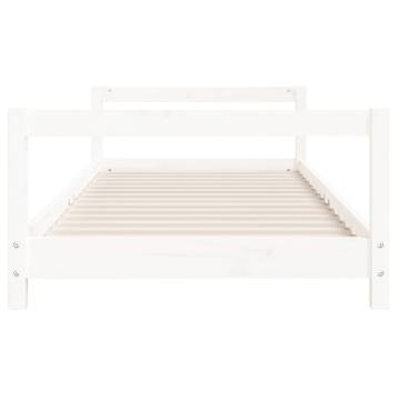 Kids Bed Frame White 80x200 cm Solid Wood Pine – Hipomarket UK