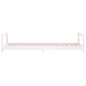 Kids Bed Frame White 80x200 cm Solid Wood Pine – Hipomarket UK