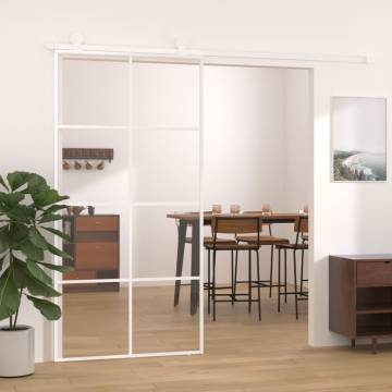 Sliding Door ESG Glass & Aluminium 102.5x205 cm - White