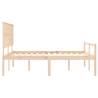 King Size Solid Wood Bed Frame with Headboard - HipoMarket