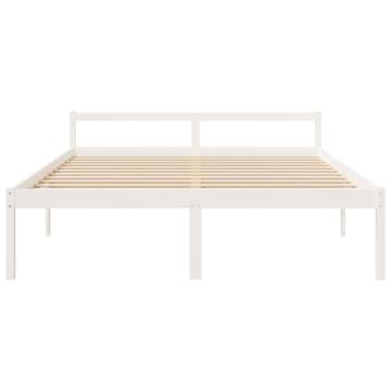 White Super King Size Bed Frame 180x200cm - Solid Pine