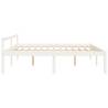 White Super King Size Bed Frame 180x200cm - Solid Pine