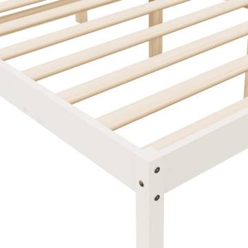 White Super King Size Bed Frame 180x200cm - Solid Pine