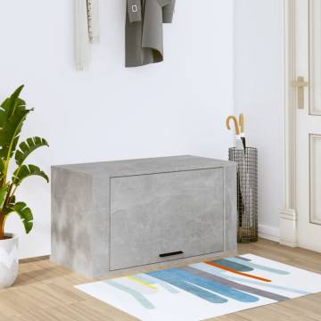 Wall-Mounted Shoe Cabinet Concrete Grey | 70x35x38 cm