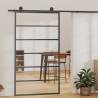 Sliding Door ESG Glass and Aluminium 102x205 cm Black Size 102 x 205 cm Quantity in Package 1 Model 5 horizontal bars 