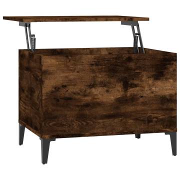 Smoked Oak Coffee Table with Lift-Top - Stylish & Functional