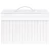 Bamboo Storage Boxes 4 pcs White - Durable & Stylish