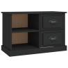 Stylish Black TV Cabinet | 73x35.5 cm Engineered Wood